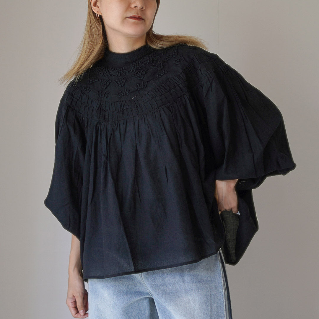 TUMUGU（ツムグ） ハンド刺繍 コットンモス プルオーバー / レディース