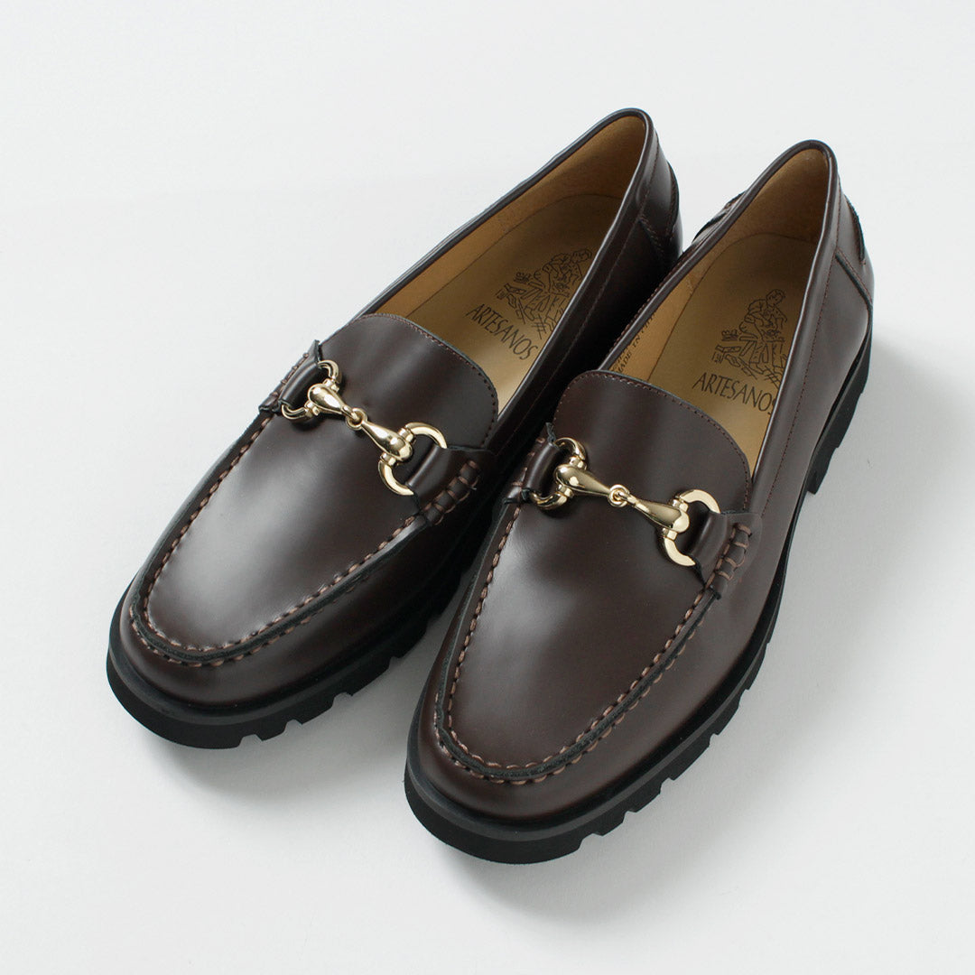 ARTESANOS（アルテサノス） ビット ローファー ガラスレザー