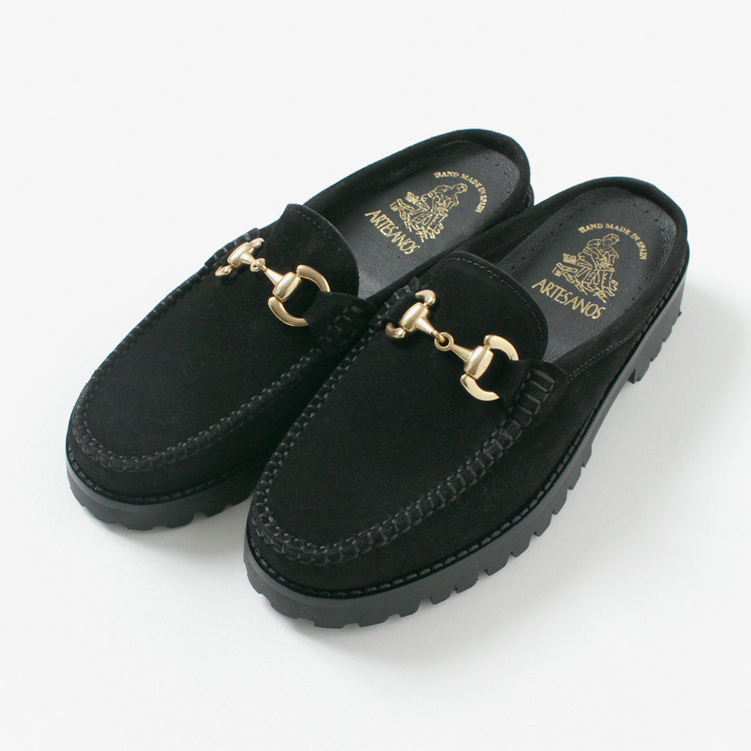 ARTESANOS（アルテサノス） ビット ローファー ミュール スウェード