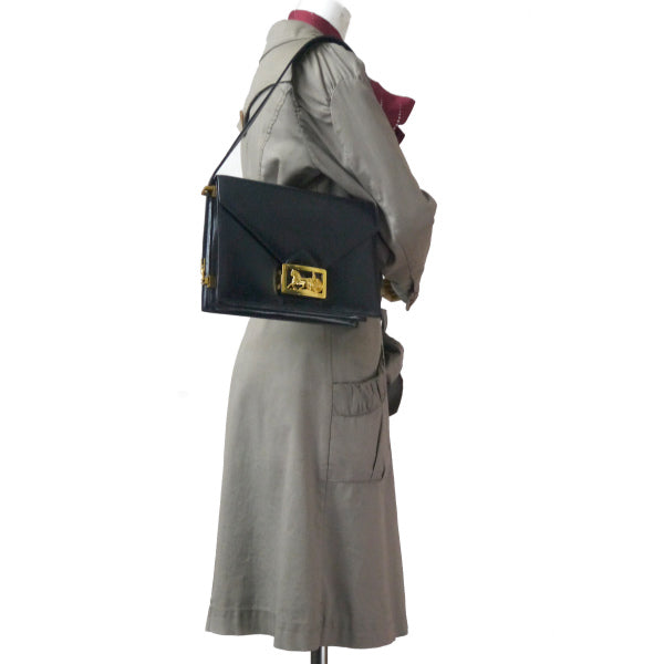 OLD CELINE 馬車金具2WAYショルダーバッグ（黒/総革） – Vintage Shop