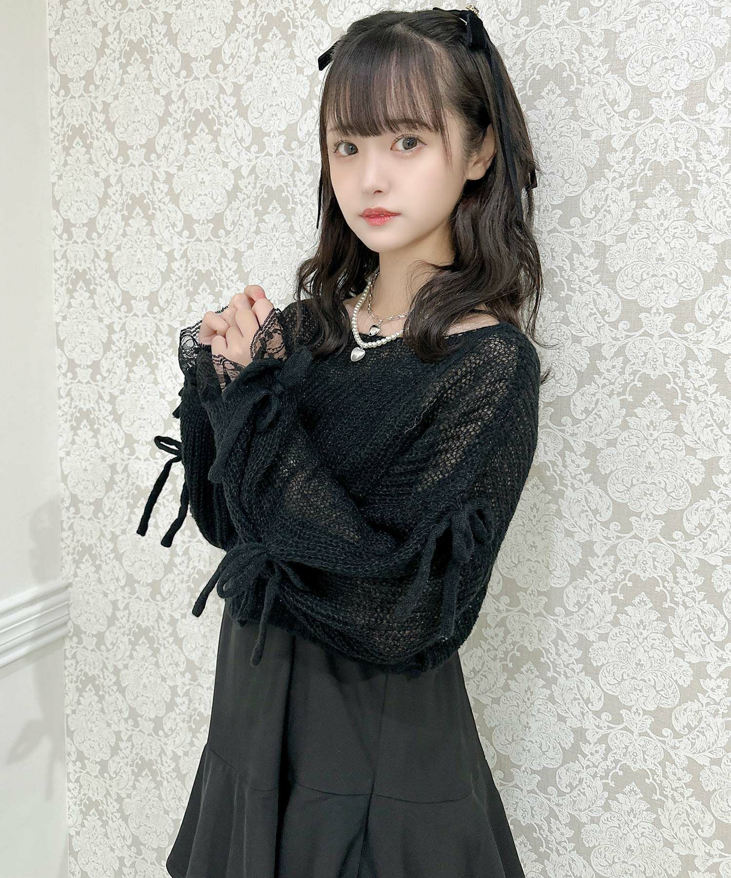 リボン釦キャミ付きシャギーミニCD | Rlab store