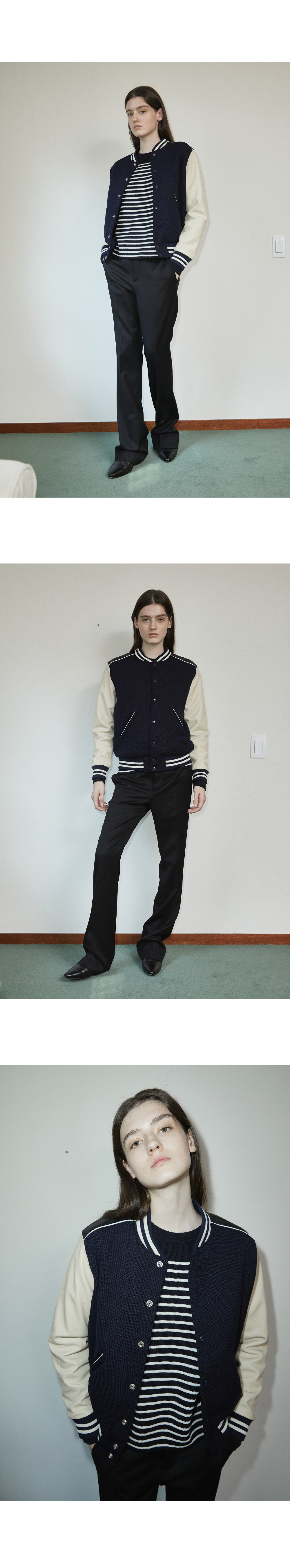 MUSINSA公式 | ROLLING STUDIOS TEDDY JACKET WOOL NAVY