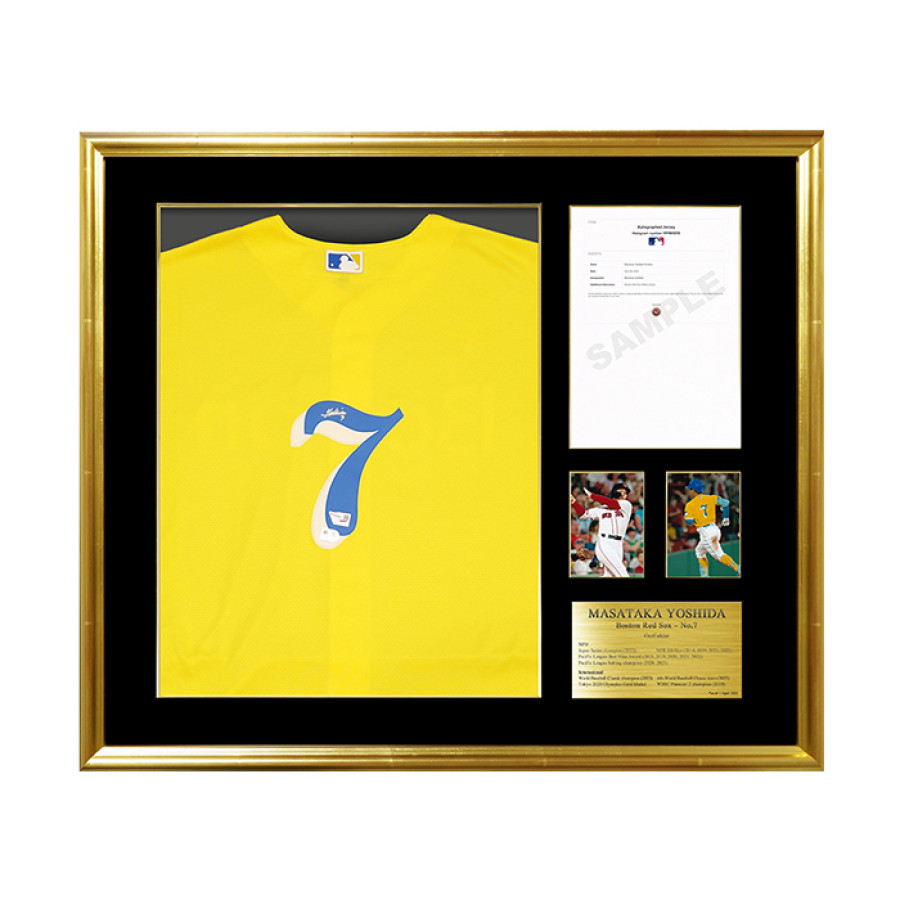 吉田正尚」直筆サイン入り レッドソックス シティコネクト レプリカ