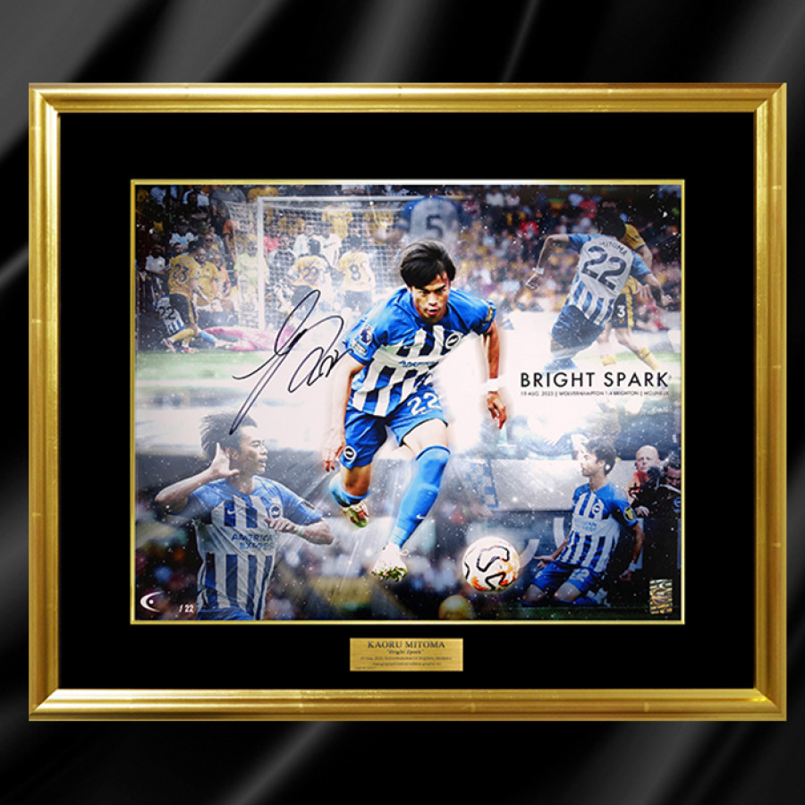 三笘薫 直筆サイン入り[世界限定22枚]グラフィックアート ”Bright