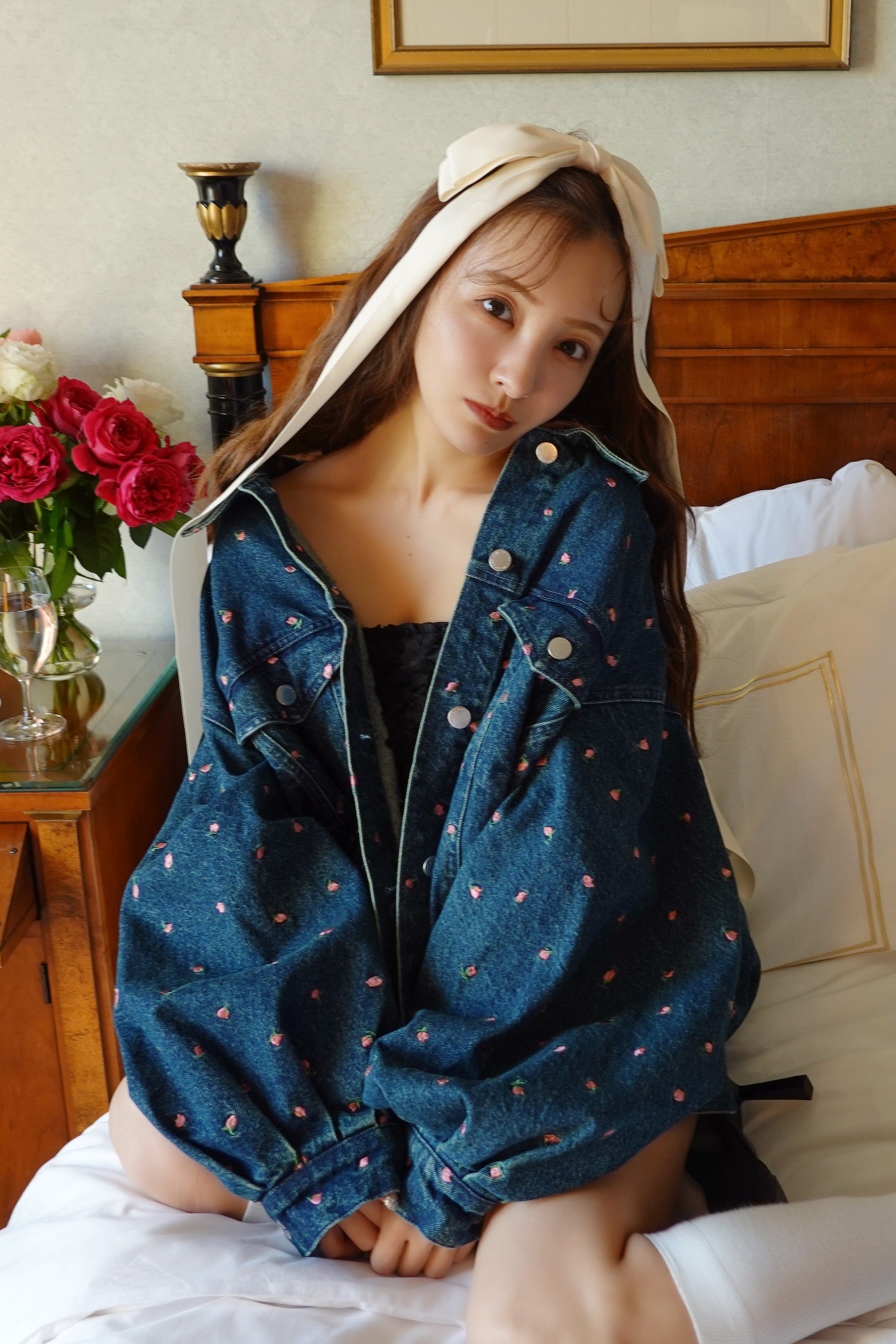 Embroidery Flower denim jacket – Rosy luce