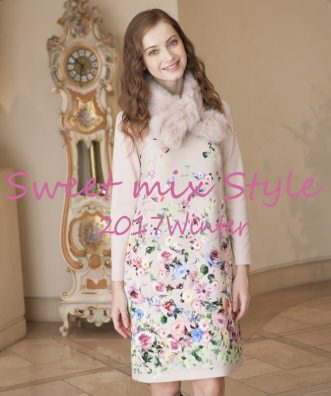 冬本番まで活躍☆花柄ワンピース | Rose Tiara【ローズティアラ】