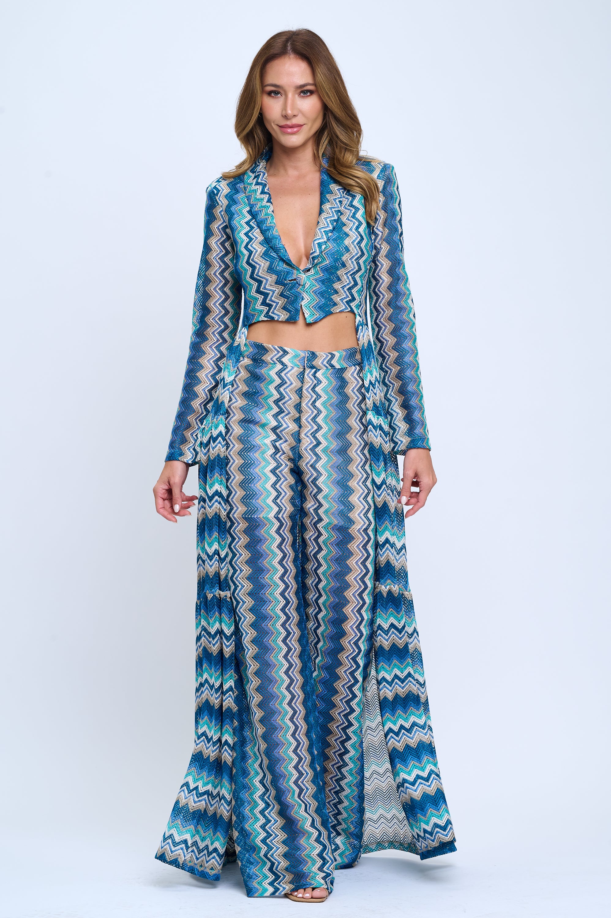 Missoni chevron zig-zag print jacket and pants suit set – Rubber Ducky