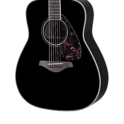 Yamaha FG720S-BL Dreadnought Acoustic Guitar Black | Reverb