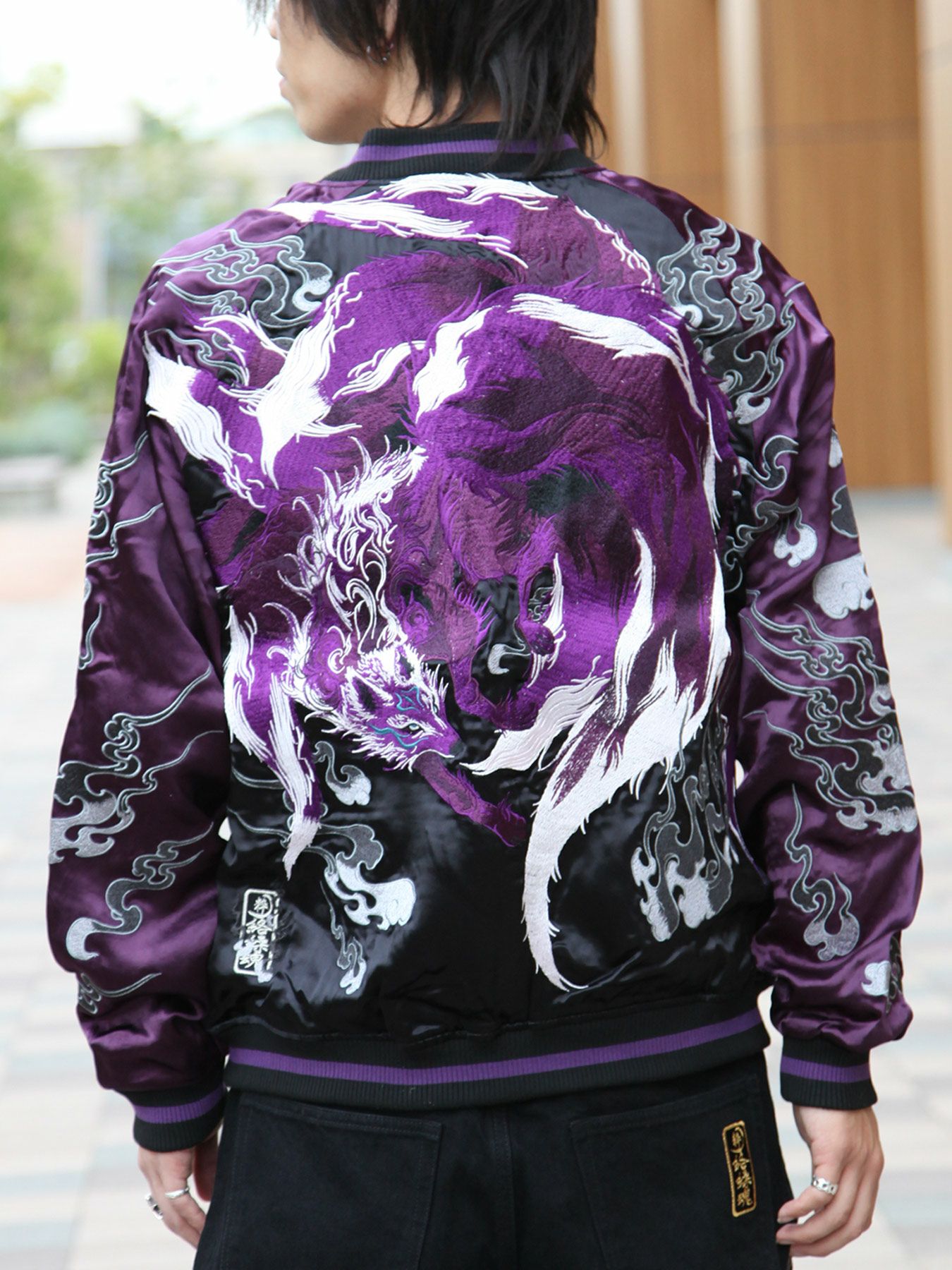 タグ付き未使用 艦これ 流儀圧搾 コラボ リバーシブルスカジャン 赤城