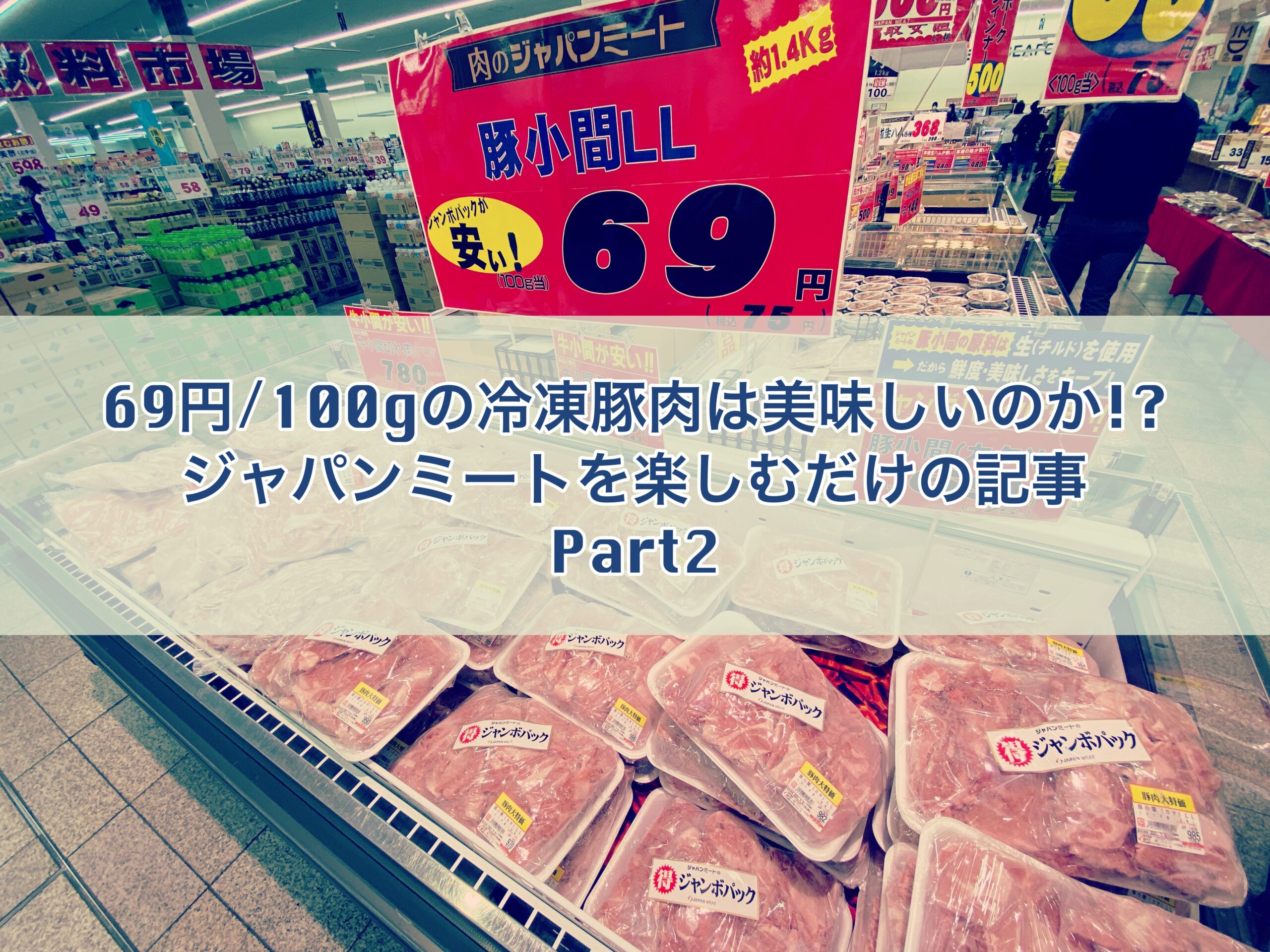 100グラム69円の冷凍豚小間肉は美味しいのか!?ジャパンミートを楽しむ