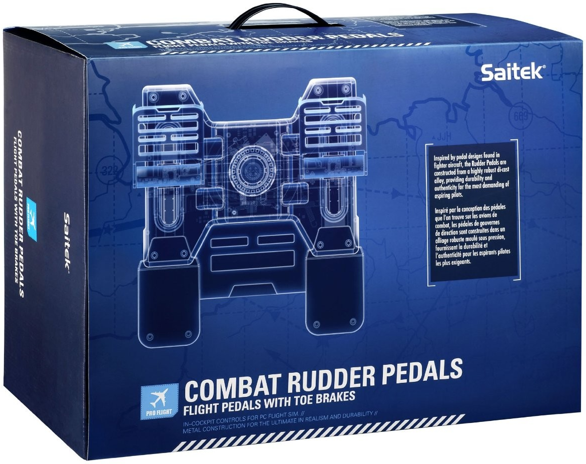 Saitek Pro Flight Combat Rudder Pedals, USB (PC) for Windows