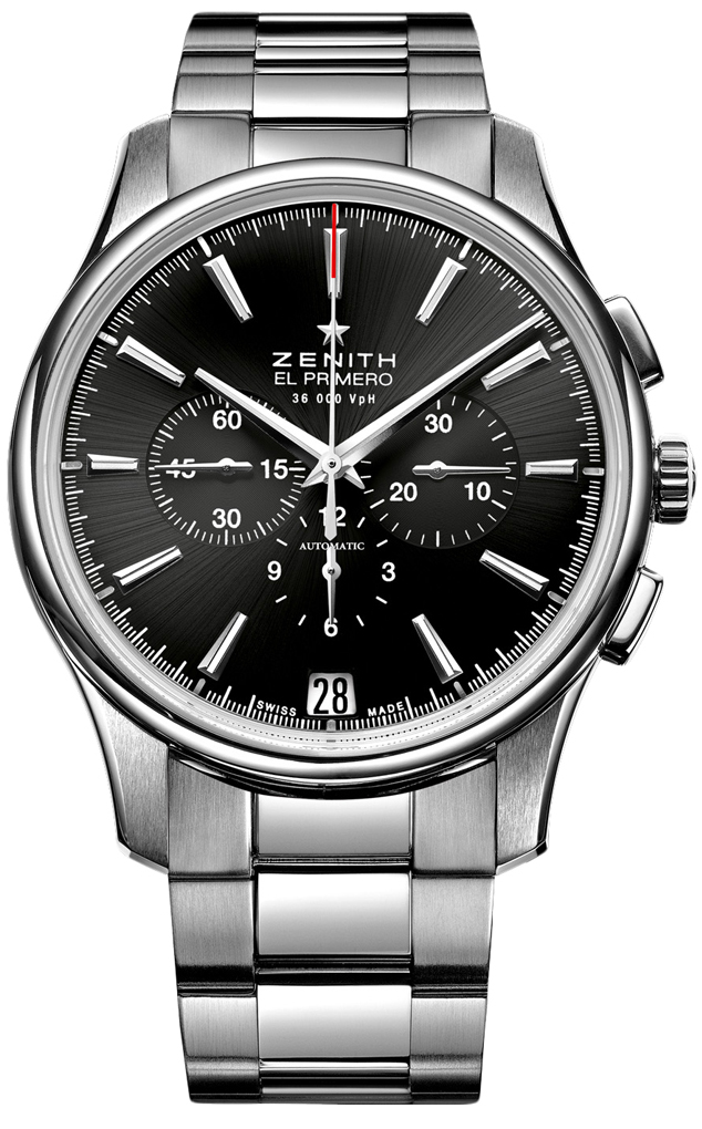 03.2110.400/21.M2110 Zenith Captain Chronograph Mens Black Dial Watch