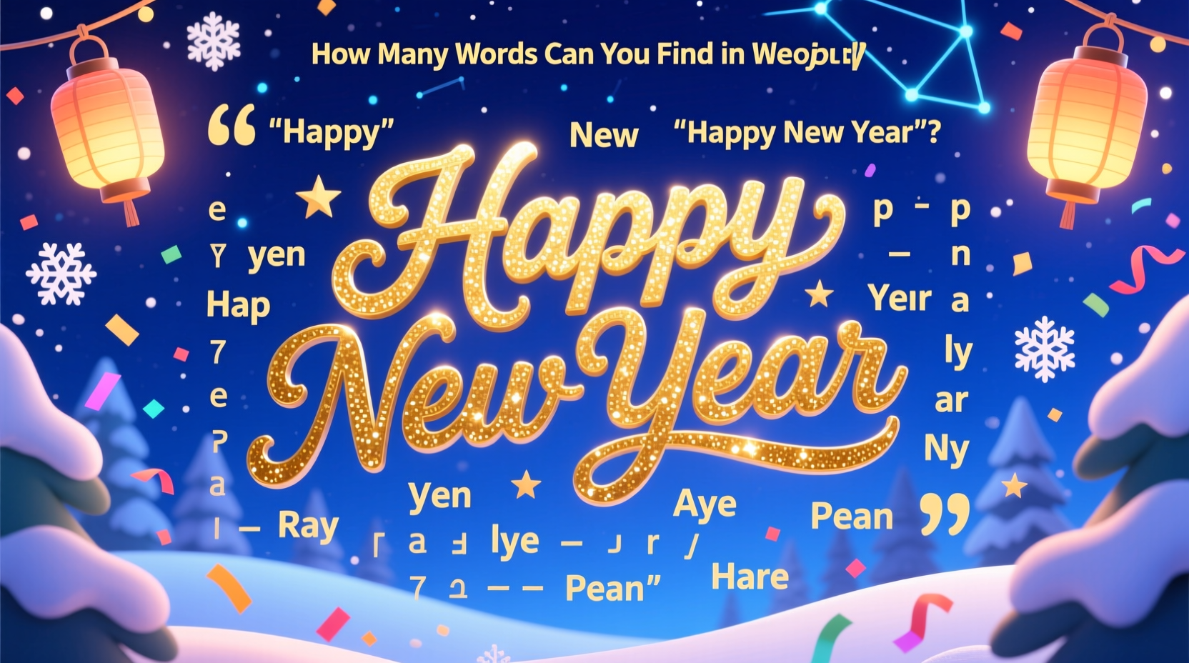 How Many Words Can You Find in 'Happy New Year'?