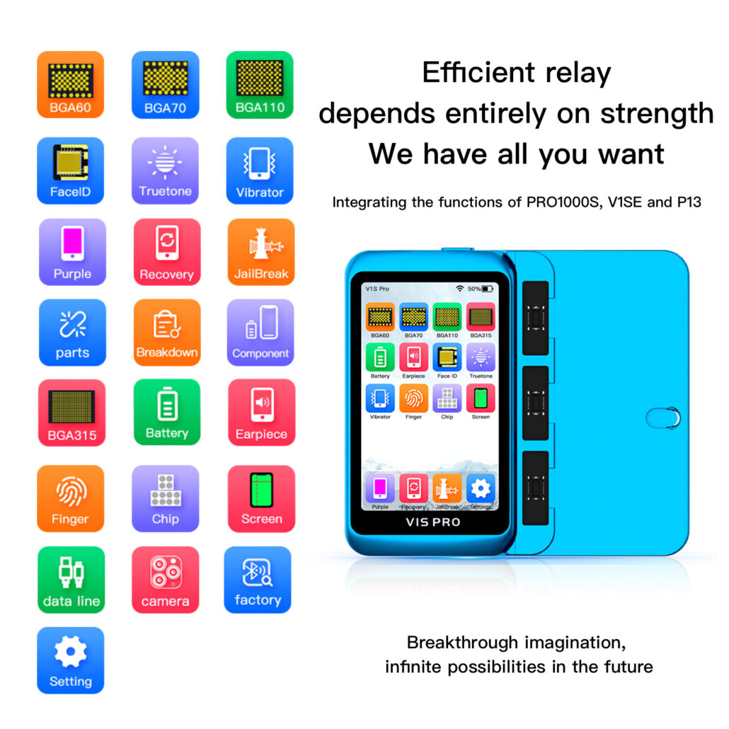 JCID JC V1S Pro İşlevli programcı Nand okuma ve yazma mor ekran