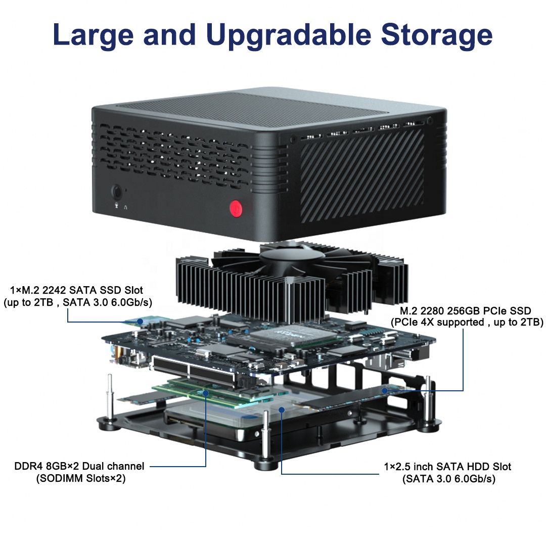 Minisforum X400 AMD Ryzen 7 PRO 4750G Mini PC - 8GB RAM, 256/512GB