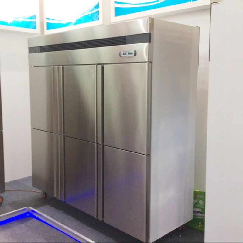 業務用2ドア冷蔵庫 冷凍冷蔵庫一体型 +2/-18度 900L ステンレス製 二重