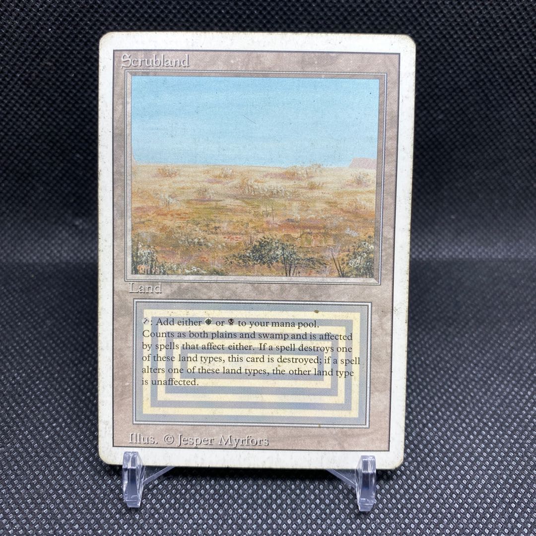 MTG Scrubland 英語版 リヴァイズド 3ED 白 黒 デュアルランド MTG