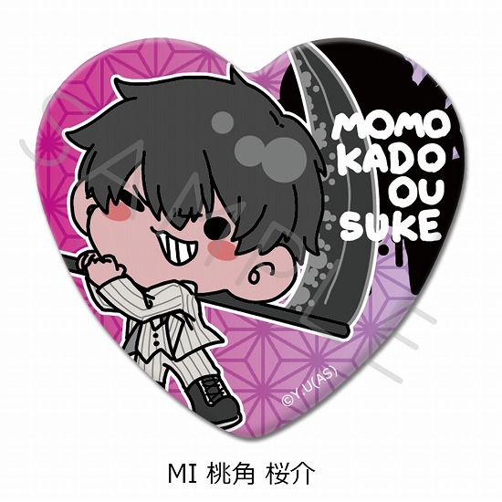 桃源暗鬼 桃角桜介 メイド 缶バッジ 桃源暗鬼 桃角桜介 メイド 缶