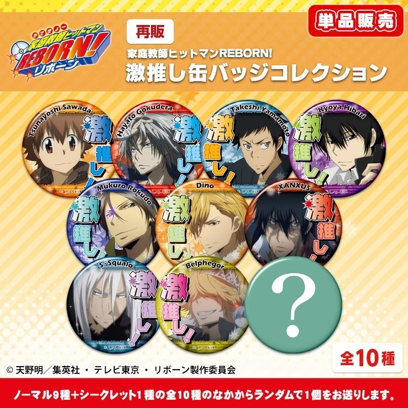 単品】【再販】家庭教師ヒットマンREBORN！ 激推し缶バッジ