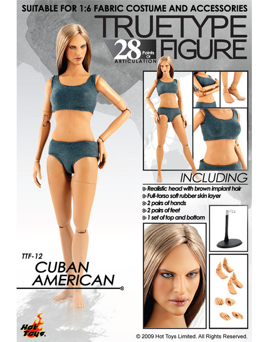 ホットトイズ・トゥルータイプ 1/6 スケールフィギュア素体 ニュー
