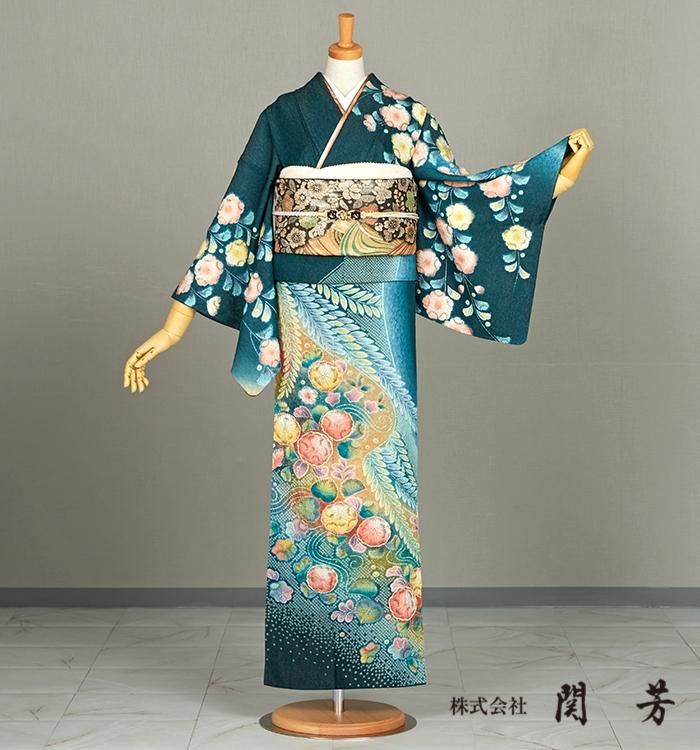 関芳 辻が花 訪問着 No.AA-4998-Mサイズのレンタル｜きもの365