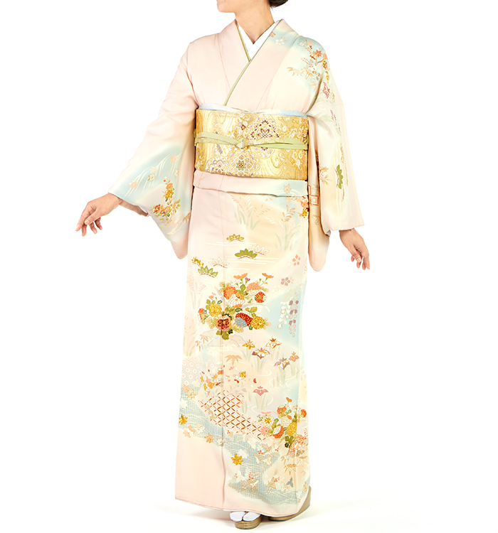 スワトウ刺繍 訪問着 No.AA-0124-Lサイズのレンタル｜きもの365