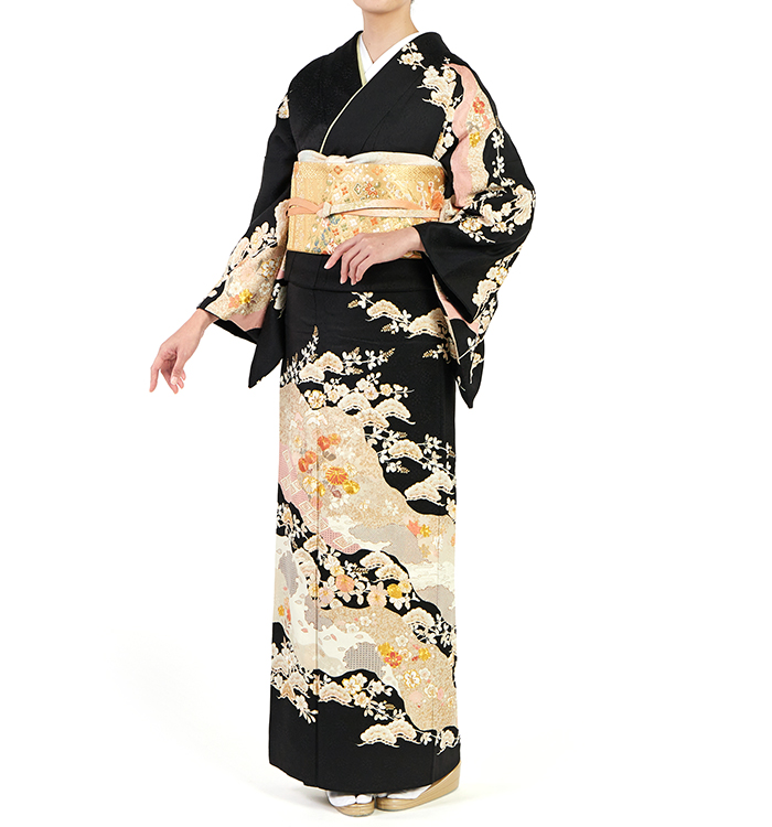 スワトウ刺繍 訪問着 No.AA-0121-Lサイズのレンタル｜きもの365