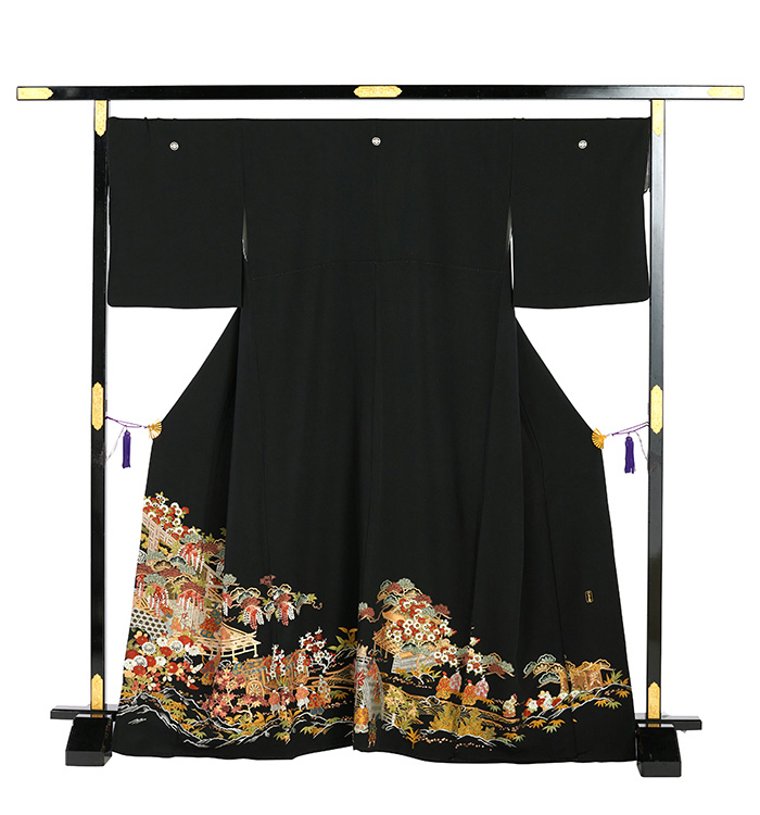 総刺繍 黒留袖 No.CA-2358-ワイド-MOサイズのレンタル｜きもの365