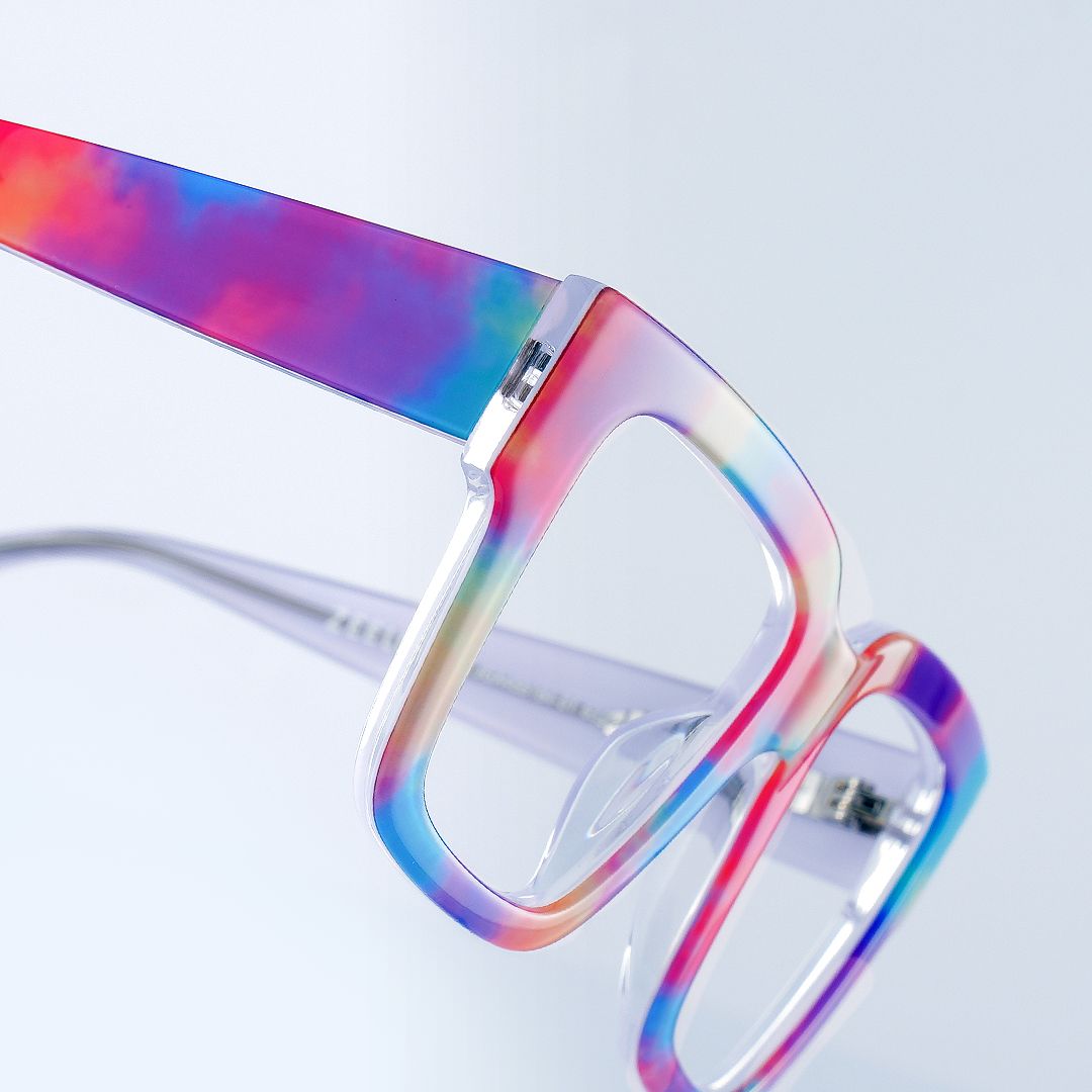 Pop Acetate Colorful Frame Glasses with Square Shape | Zeelool