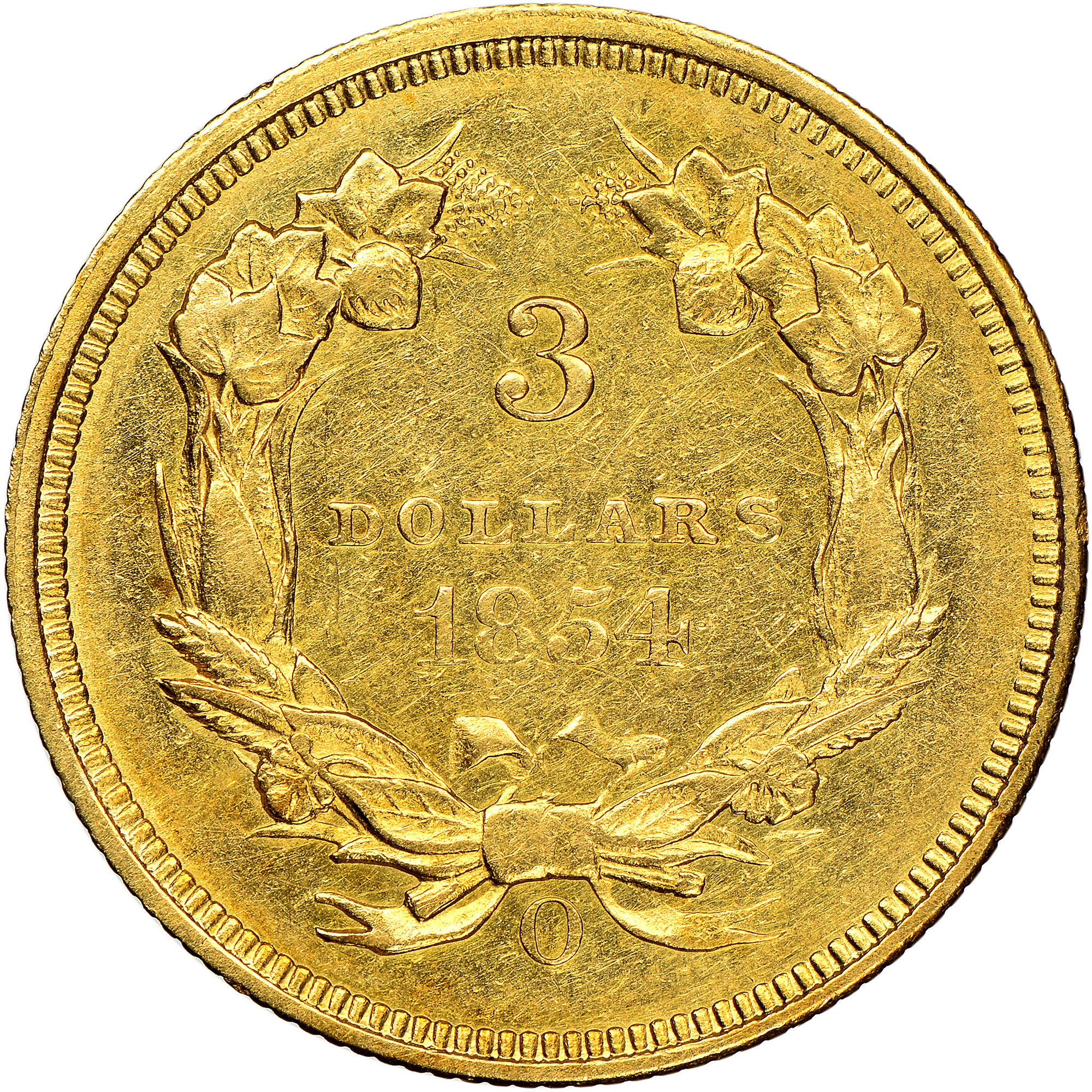 1854 O $3 MS | Coin Explorer | NGC