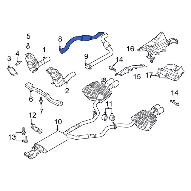 N1MZ-5G203-C - Front Pipe - 2020-2025 Ford | Eastgate Ford Parts