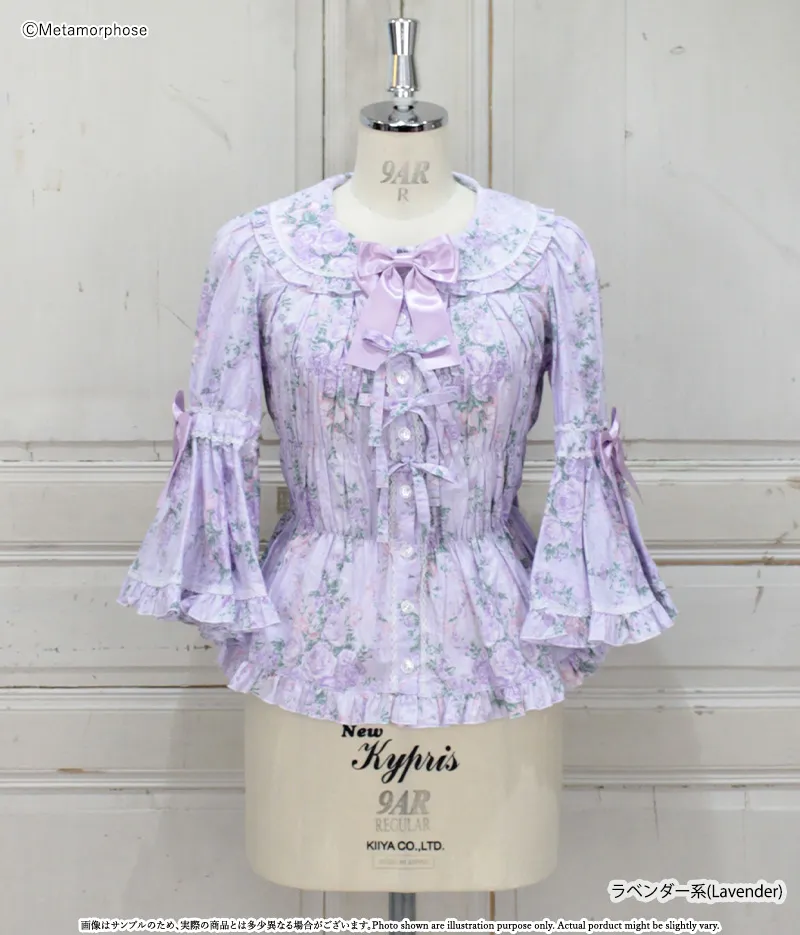 プラスサイズ】シャーロット丸襟姫袖ブラウス - ブラウス、カットソー