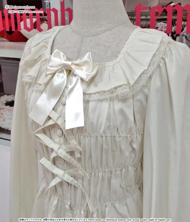 無地スクエアあき長袖ブラウス - ブラウス、カットソー、カーディガン