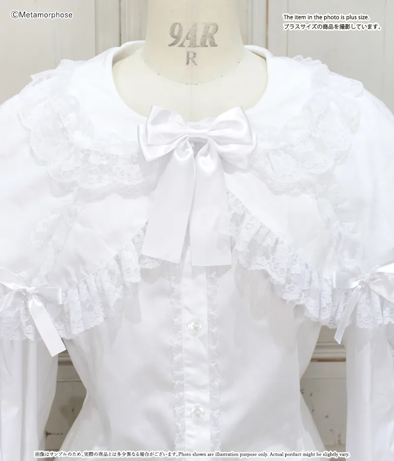 プラスサイズ】ケープ付き丸襟ブラウス | metamorphose temps de fille