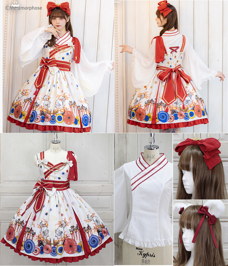 刺しゅう入り着物合わせ風ブラウス - ブラウス、カットソー