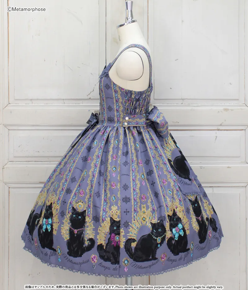 Plus Size] Brilliant Jewelry Cat Lace Up JSK | Metamorphose temps
