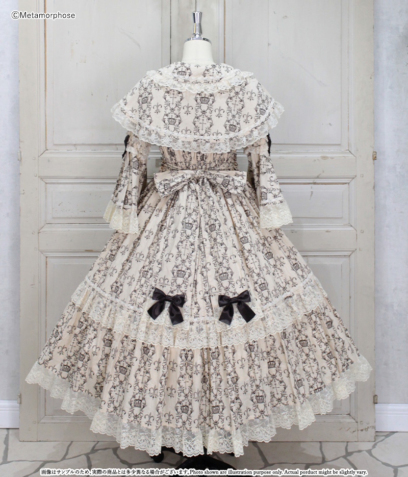 プラスサイズ】クラウンクロス ケープ付ロングドレス - ワンピース