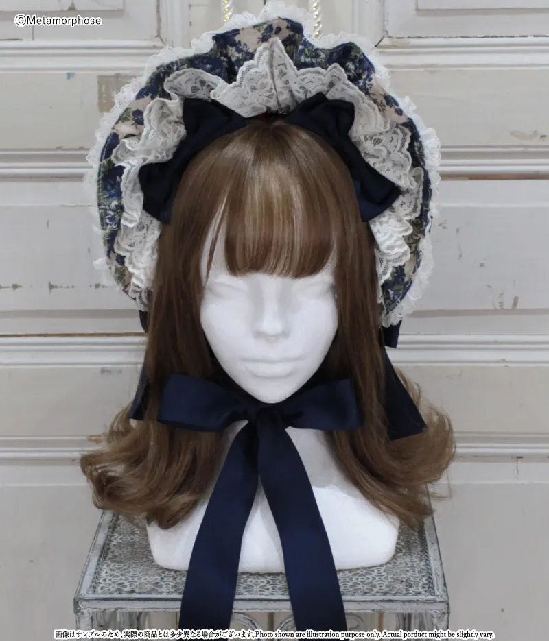 ゴブランブーケ ボンネット - ボンネット、ヘッドドレス、カチューシャ