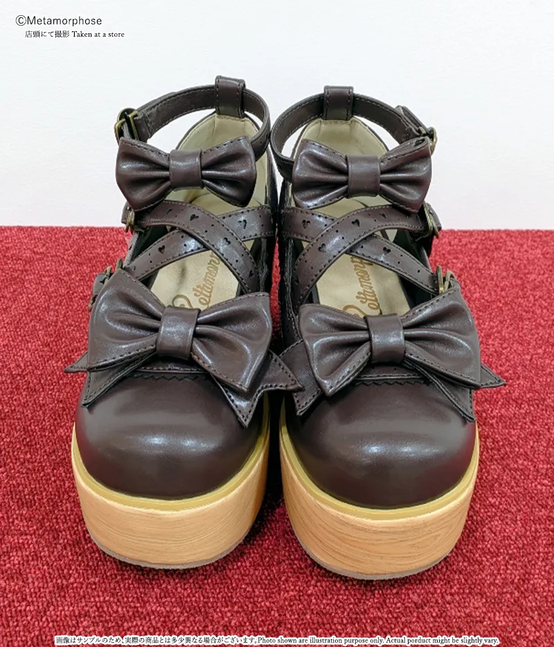 木底風リボンシューズ - 靴 | メタモルフォーゼ - ロリータ（ロリィタ