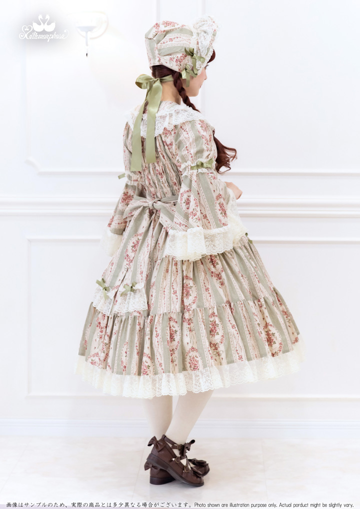 アンティークドール ワンピース ボンネット アンティークドール
