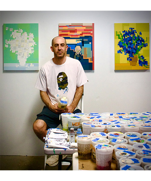 アダム・リスターの個展を伊勢丹新宿店で開催｜世界の名作をピクセル化