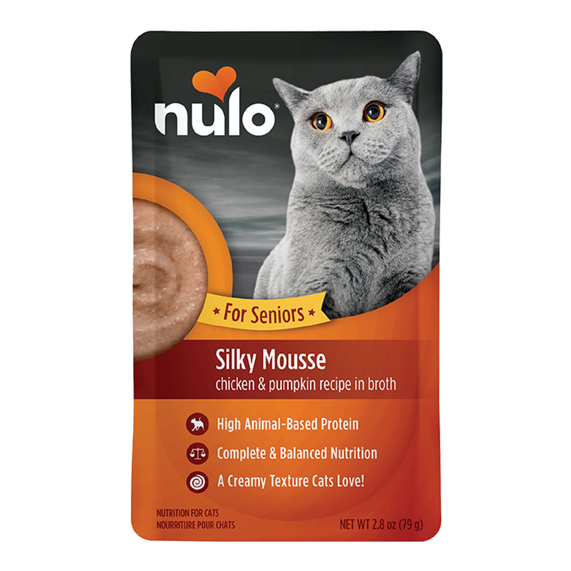 Nulo Senior Wet Cat Food - High-Protein, Silky Mousse, 2.8 Oz.