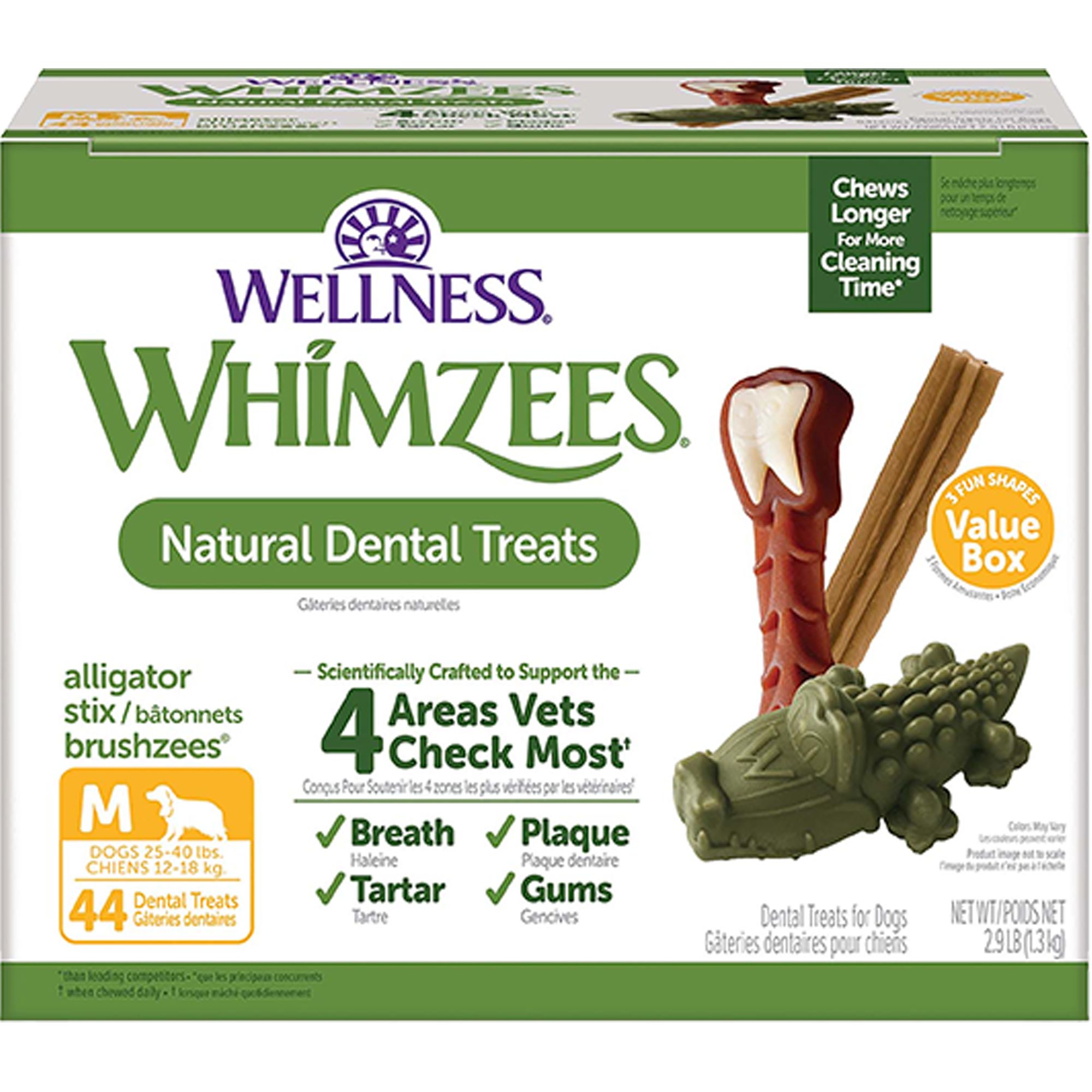 WHIMZEES Variety Value Box Medium Dental Dog Treat - Natural