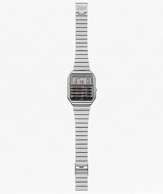 Casio x Back To The Future CA500WEBF-1A Vintage Silver Digital