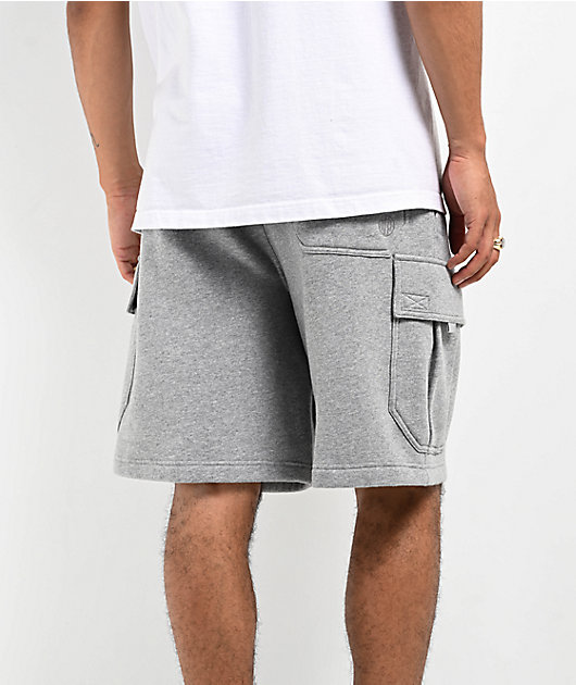 Ninth Hall Fundamentals Stash Grey Cargo Sweat Shorts | Zumiez