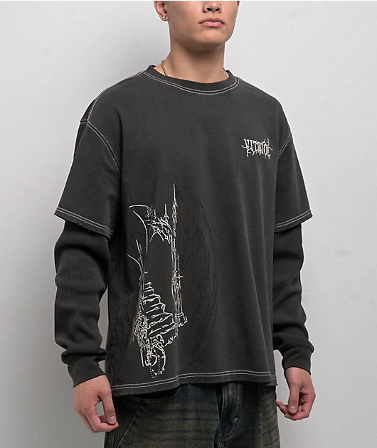 Vitriol Brutal Charcoal 2fer Long Sleeve T-Shirt | Zumiez