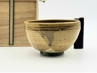 希少 川合玉堂 絵付 箱書 銘『白帆』京焼名工 清水六兵衛 作陶 茶碗 未