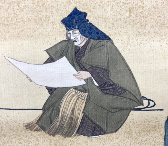 川端玉章「俊寛」掛軸 絹本 肉筆 共箱 二重箱 Gyokusyo Kawabata