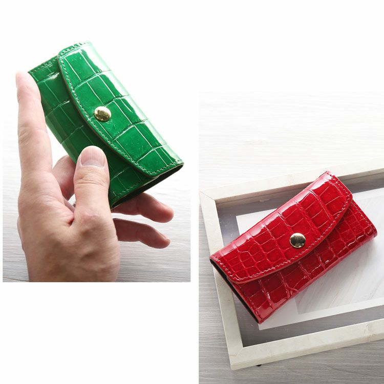 日本製 キーケース クロコダイル 6連 4FA