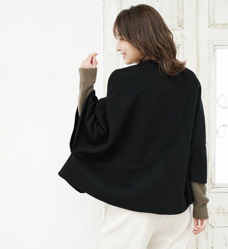 Filomo ウール ケープ コート アウター 羽織り ポンチョ マント